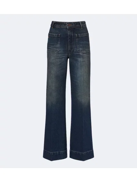 Blugi cu picior larg Victoria Beckham albastru