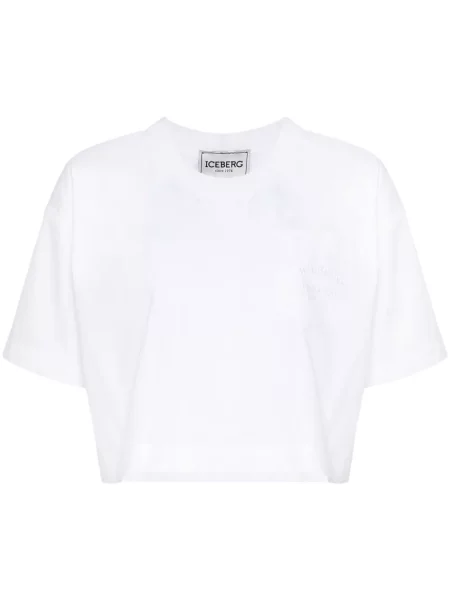 Koszulka Iceberg o krotszym kroju biała