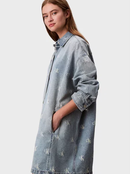 Джинсова сукня Calvin Klein Jeans блакитна