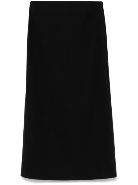 Fustă midi The Row până la genunchi negru