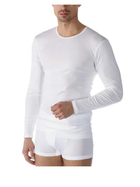 Mey Tričko S Dlouhým Rukávem Casual Cotton bílá