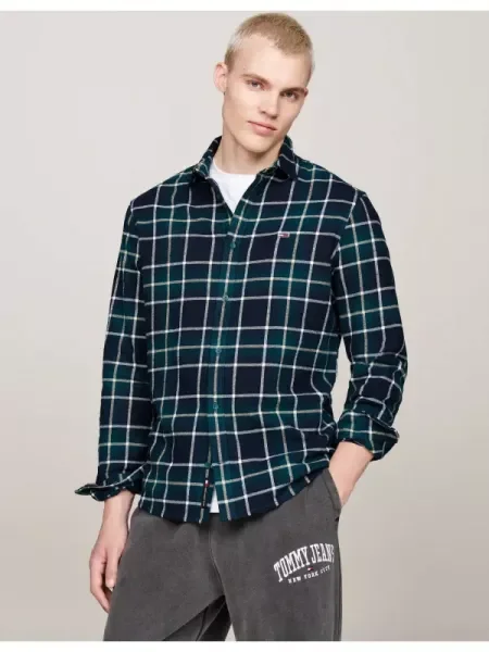 Tommy Jeans Cămașă verde