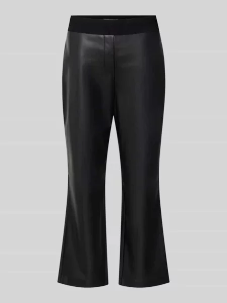 Spodnie o kroju flared fit w optyce Christian Berg Woman czarne