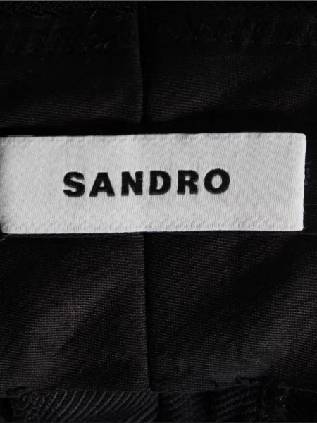 Pantaloni Sandro cu dungi negru