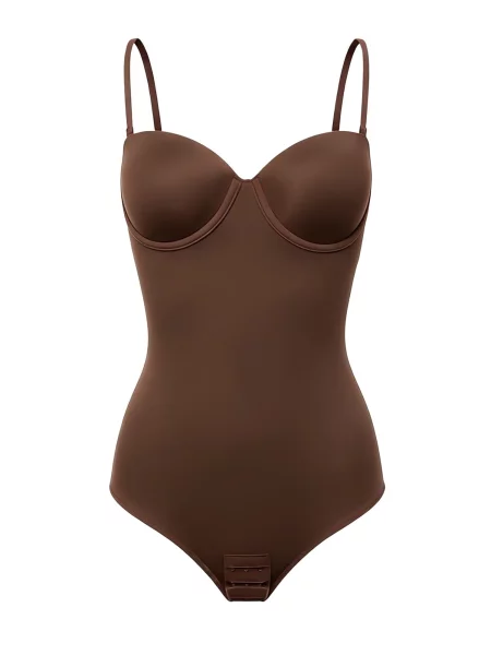 Cfab Alakformáló body Push-Up Bodysuit mit String' barna