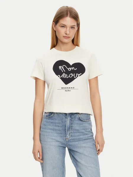 Weekend Max Mara Tricou Vello Écru