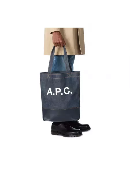 Torba A.p.c. skórzana niebieska