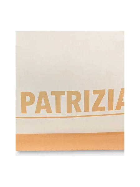 Patrizia Pepe apaszka jedwabna wzorzysta beżowy