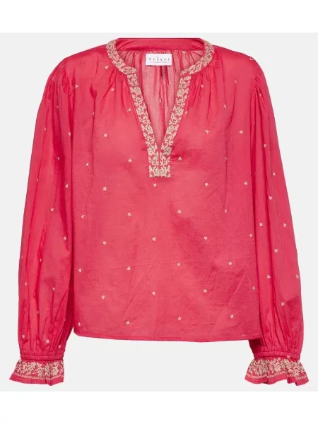 Top Velvet de catifea roz