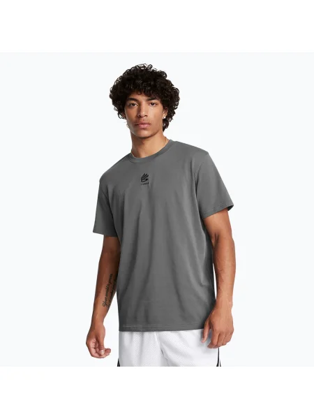 Мъжка тениска Under Armour Curry Hvyweight Logo castlerock/black черно