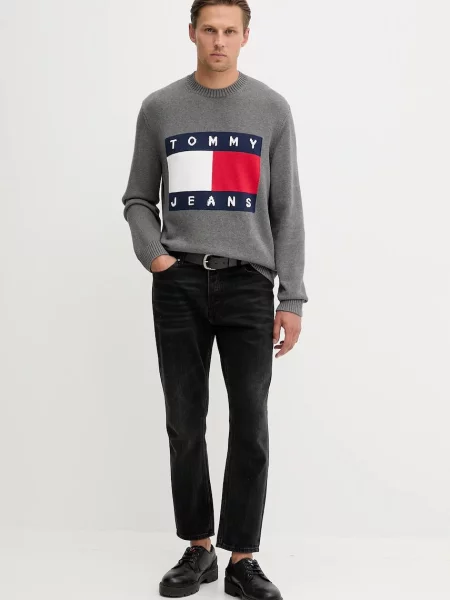 Tommy Jeans pulover siva