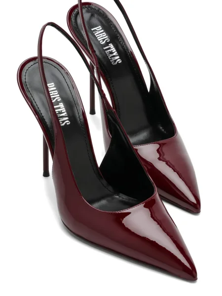Pantofi cu toc Paris Texas slingback roșu