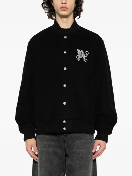 Geacă bomber Palm Angels cu broderie negru