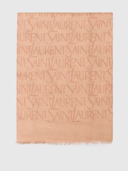 Платок Saint Laurent бежевый