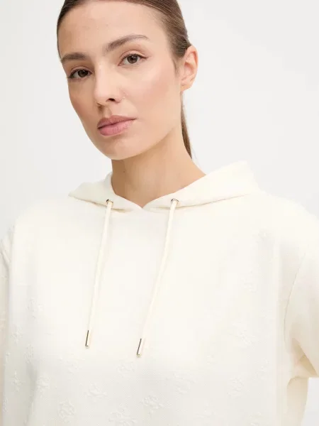 Однотонный свитер Guess с капюшоном бежевый