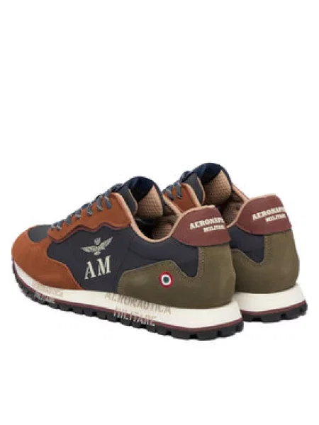 Pánske topánky Aeronautica Militare navy blue/brown hnedá