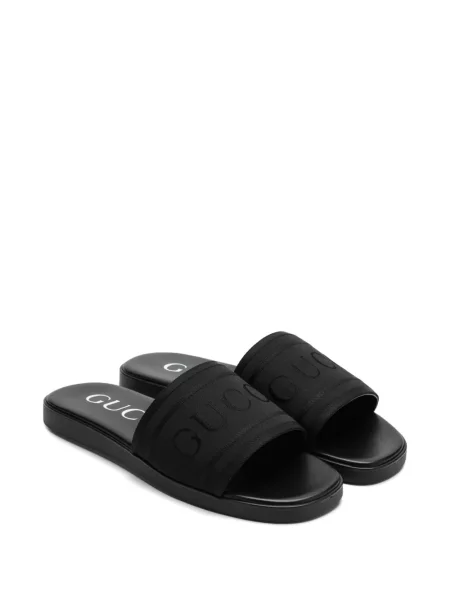 Papuci Gucci cu broderie negru