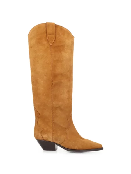 Botine Isabel Marant din piele de căprioară maro
