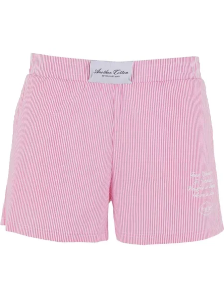 Another Cotton Lab Pyžamové kalhoty pink bílá