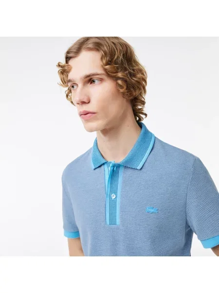 Поло Lacoste голубое
