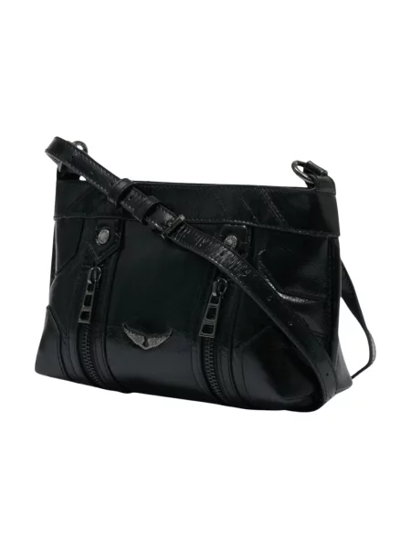 Torebka Zadig & Voltaire skórzana retro czarna