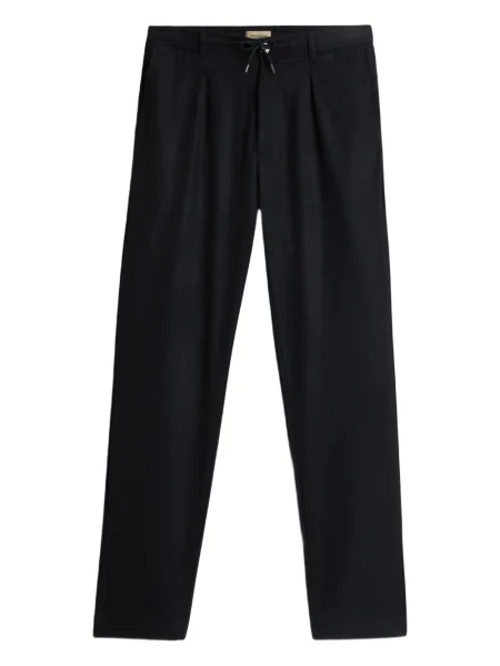 Pantaloni Woolrich plisate albastru