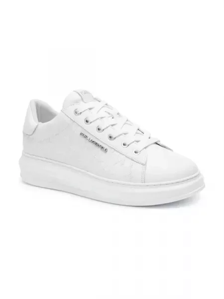 Karl Lagerfeld De piele sneakers KAPRI alb