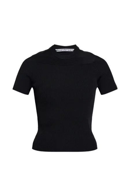 Tricou Alexander Wang cu broderie negru