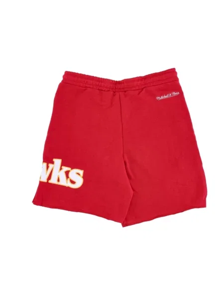 Szorty Mitchell & Ness frotte czerwone
