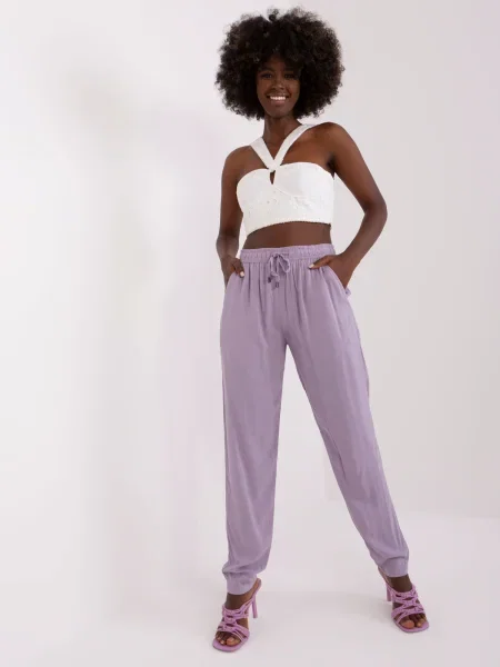 Pantaloni Fashionhunters violet