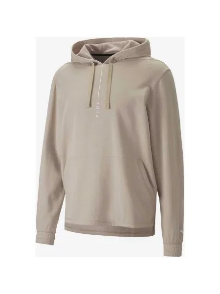 Bluza z kapturem Puma Studio Plastic Free w kolorze jasnobeżowym S brązowa