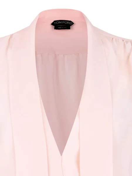 Bluză Tom Ford de mătase roz