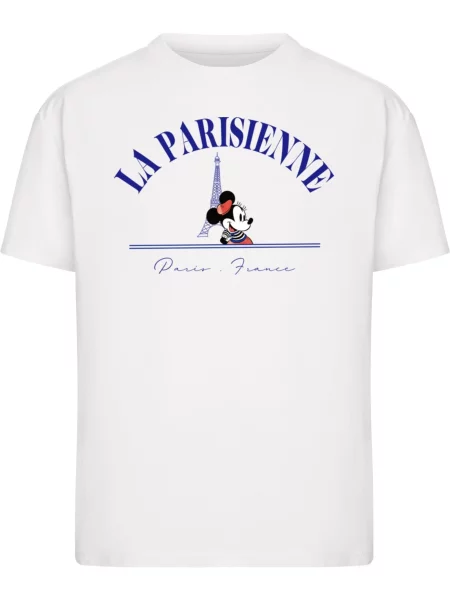 Merchcode Tricou Minnie La Parisienne albastru / roșu / negru alb