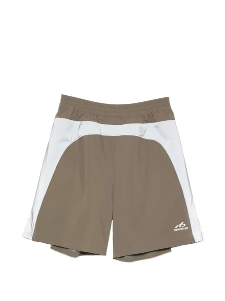 Pantaloni scurți Balenciaga cu imagine maro