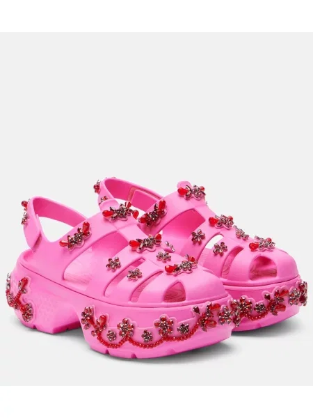 Sandale Simone Rocha cu platformă roz