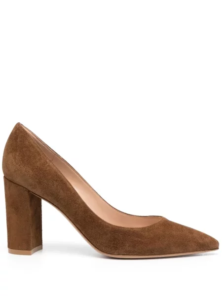 Pantofi cu toc Gianvito Rossi chunky maro