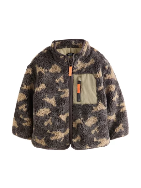 Next Jachetă fleece ciocolatiu / cappuccino maro