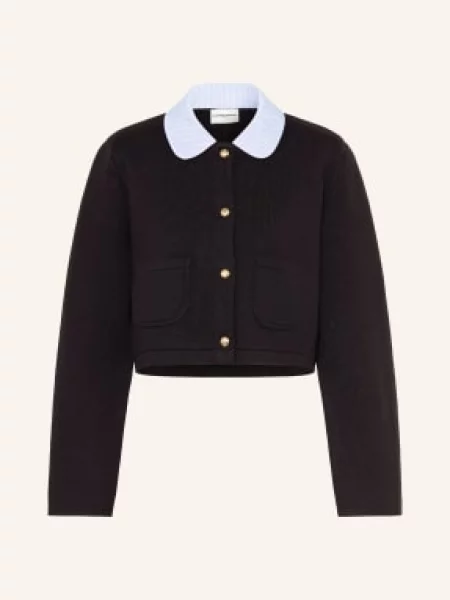 Claudie Pierlot Kardigan Z Mieszanki Materiałów blau biały