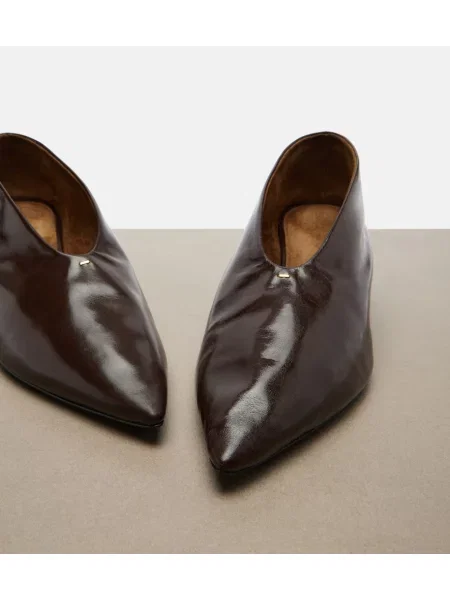 Pantofi cu toc Khaite din piele maro