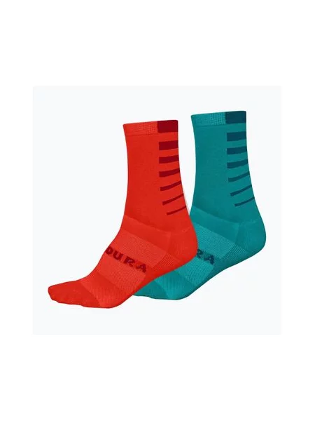 Шкарпетки для велоспорту Endura Coolmax Stripe 2 пакети блакитні