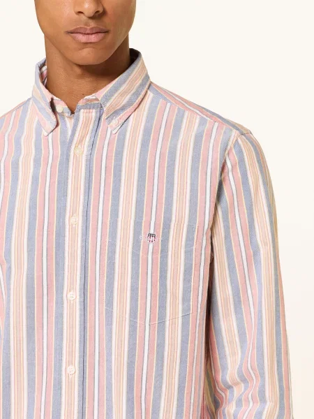 Gant Oxfordská Košile Střih Regular Fit modrá / světle / tmavě oranžová červená