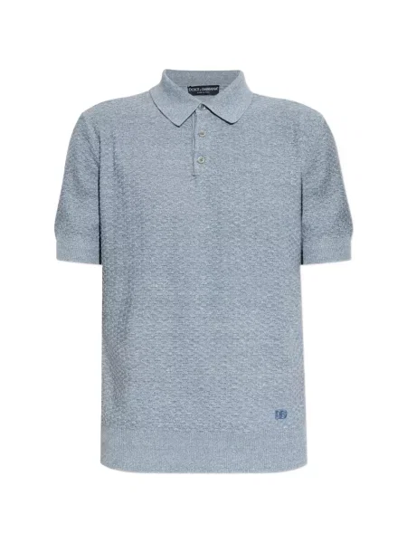 Tricou polo Dolce & Gabbana scurt albastru