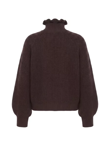 Pulover Max Mara cu volane maro
