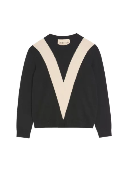 Sweter Valentino Garavani wełniany czarny