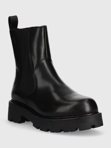 Vagabond Shoemakers sztyblety skórzane Cosmo na platformie lekko ocieplone czarny