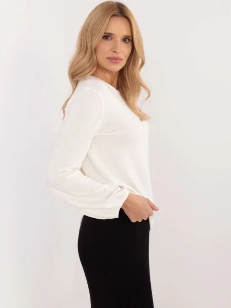 Dolgo bluza Fashionhunters z dolgimi rokavi bež