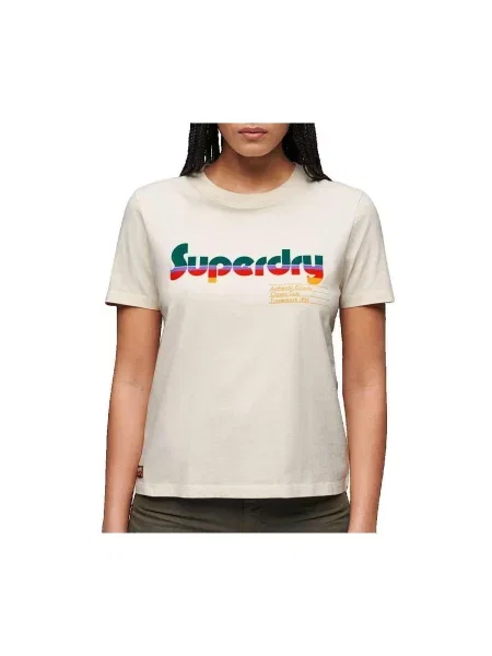 Tricou Superdry retro bej