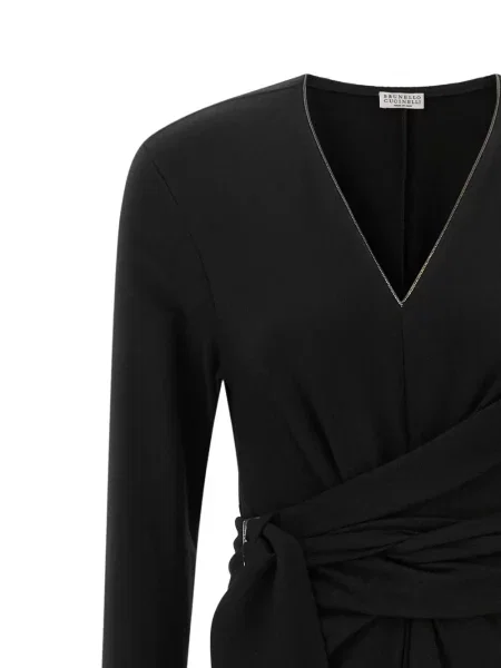 Rochie midi Brunello Cucinelli plic negru
