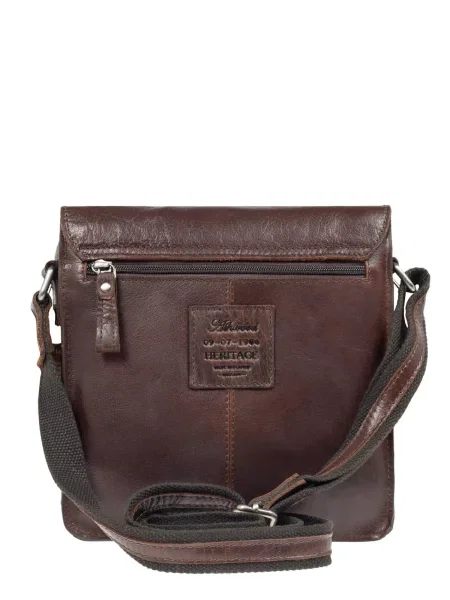 Ashwood Leather Мессенджер Темно-коричневий Шкіра коричнева