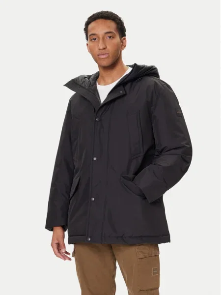 BOSS Orange Zimná parka čierna